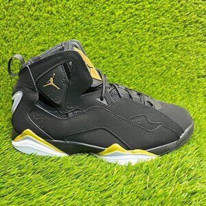 Nike Air Jordan True Flight Mens Size 8.5 Black Gold Basketball Shoes Sneakers